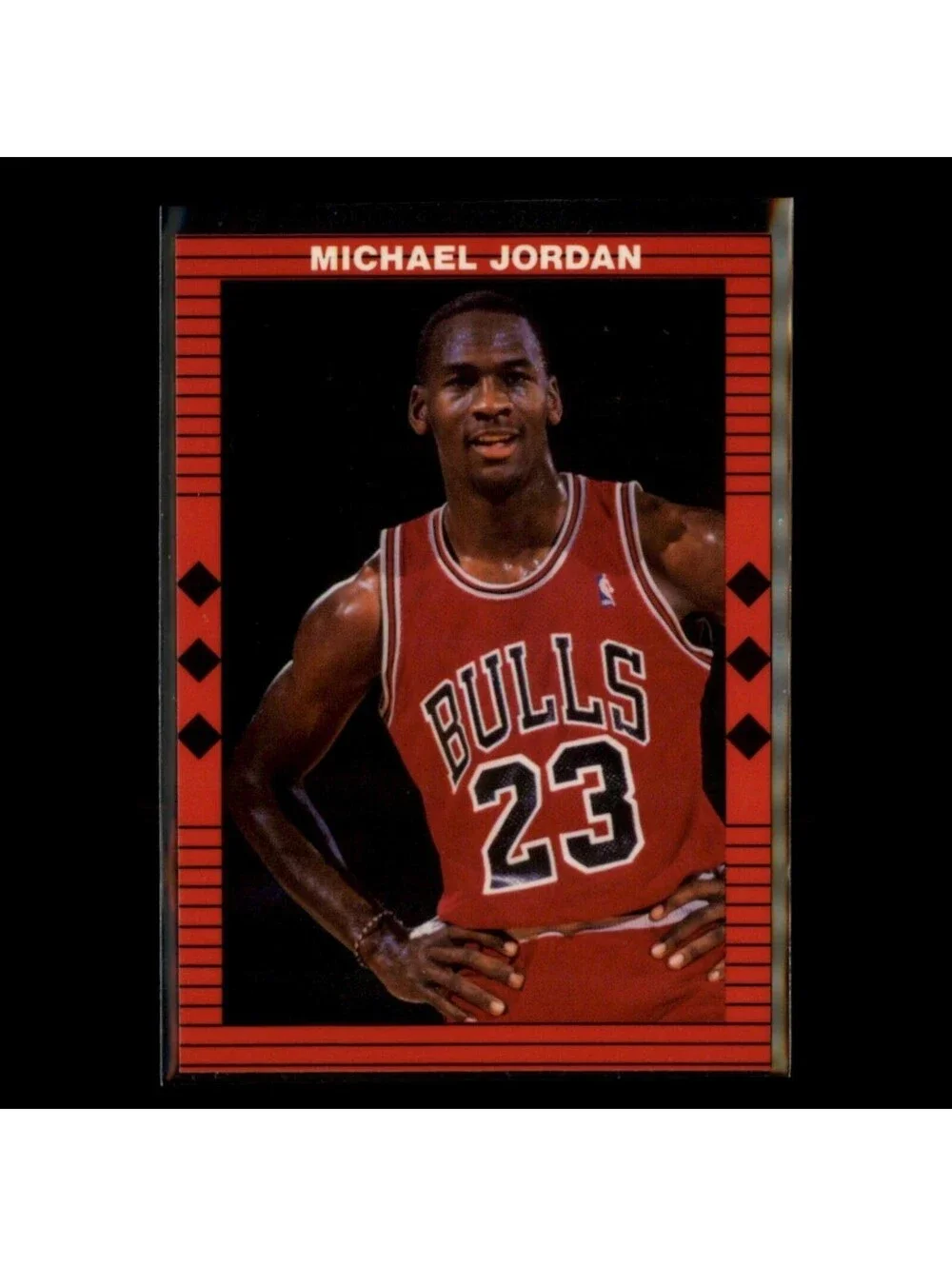 Michael Jordan Chicago Bulls Red Border Portrait Oddball Basketball Card
